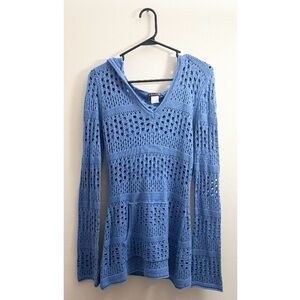 VENUS Royal Blue Crochet Sweater